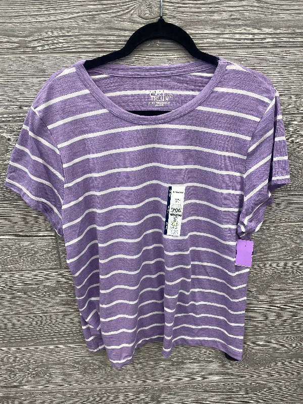 Top Short Sleeve By Time And Tru In Purple, Size: 3x Sharp Men's Italian