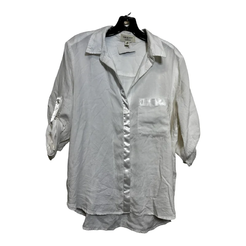 Top Long Sleeve By Cloth And Stone In Ivory, Size: S Edgy Men's Punk