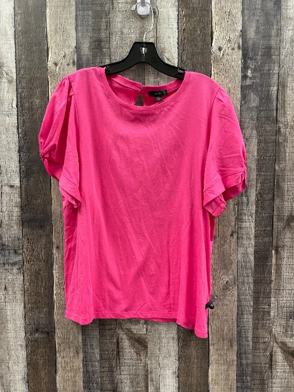 Top Short Sleeve By J. Crew In Pink, Size: Xl Dynamic Men's Moto