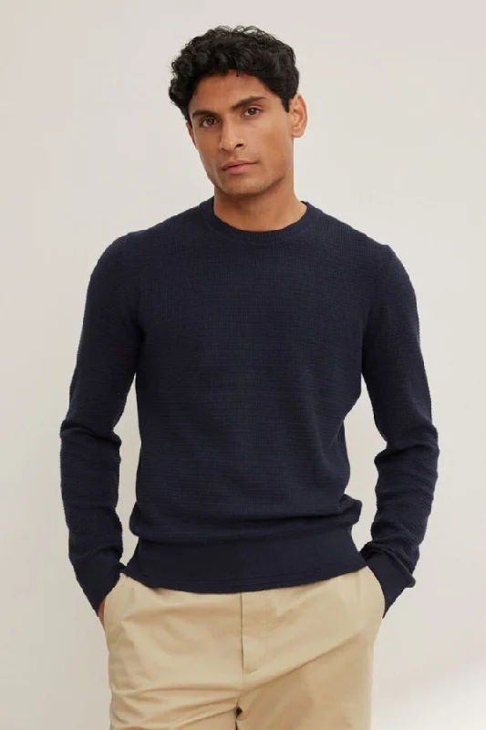 VELVET Ace Cotton Cashmere Thermal Crew Tailored