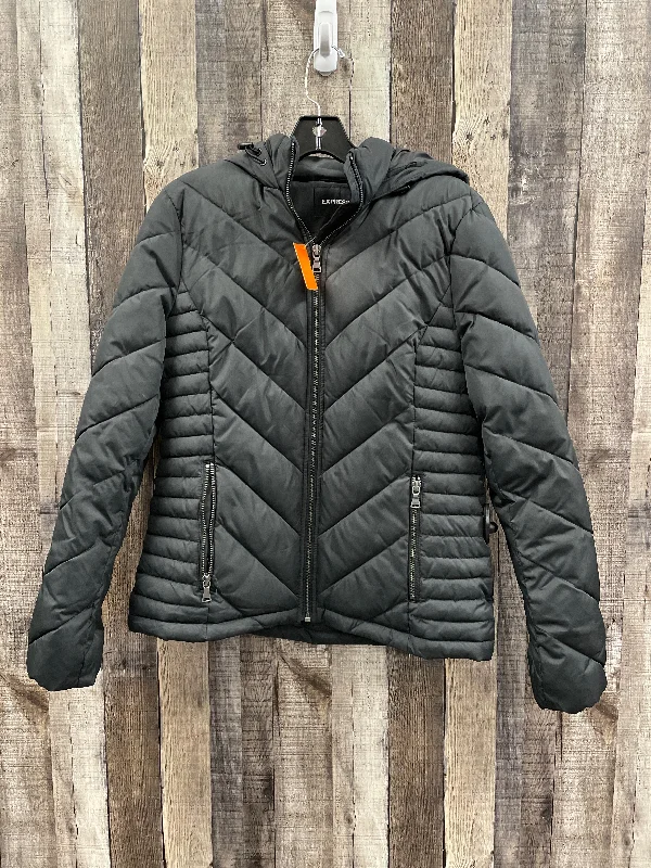 Jacket Puffer & Quilted By Express In Black, Size: M Lumberjack