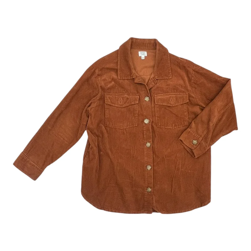 Jacket Shirt By Time And Tru In Brown, Size:Xxl Traditional Men's Wool