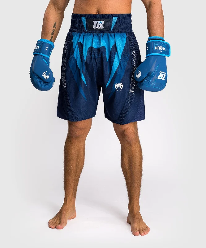 Venum X Top Rank Original Men's Boxing Shorts - Navy Blue Lumberjack