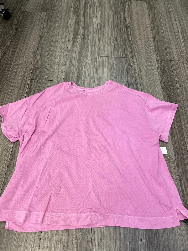 Top Short Sleeve By Old Navy In Pink, Size: 2x Casual Men's Loose