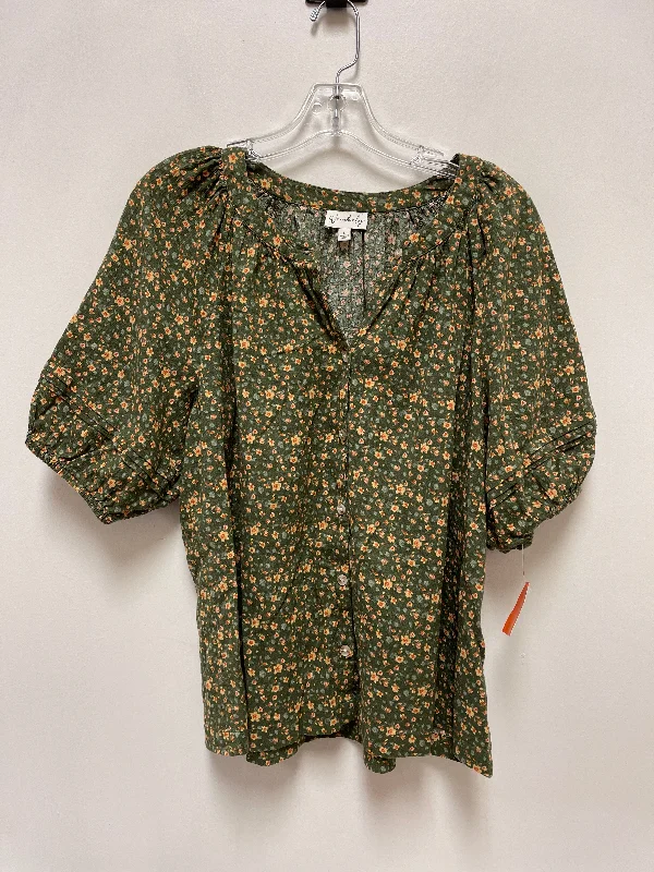 Top Short Sleeve By Wonderly In Green, Size: L Youthful Men's Anime