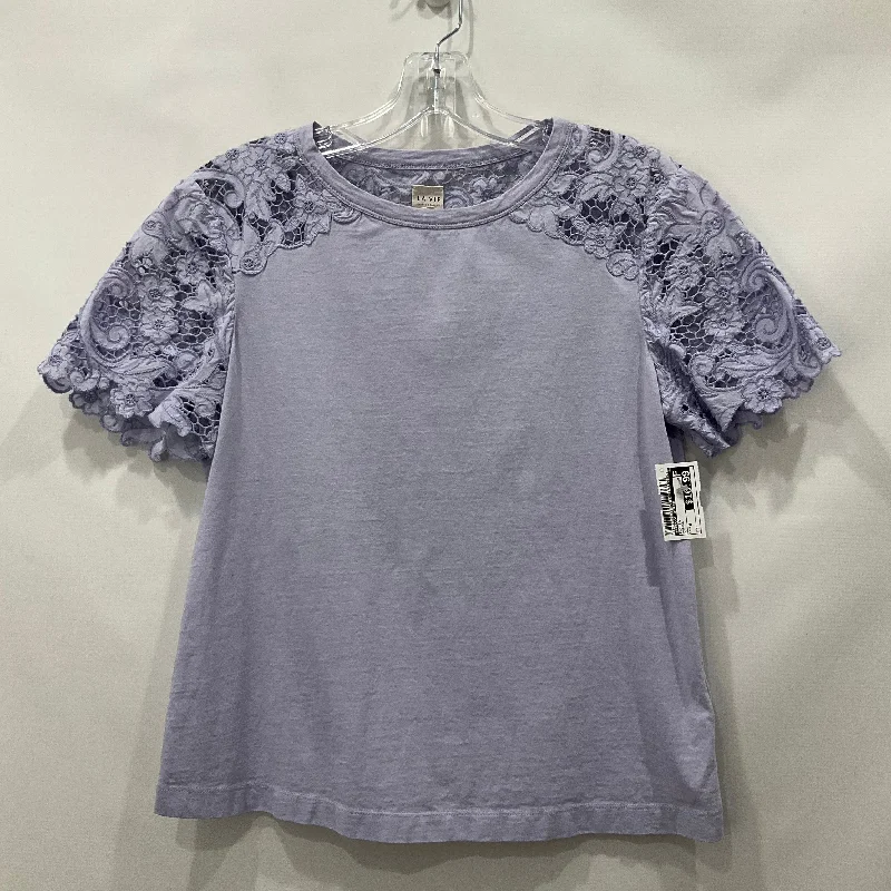 Purple Top Short Sleeve Rebecca Taylor, Size M Lumberjack