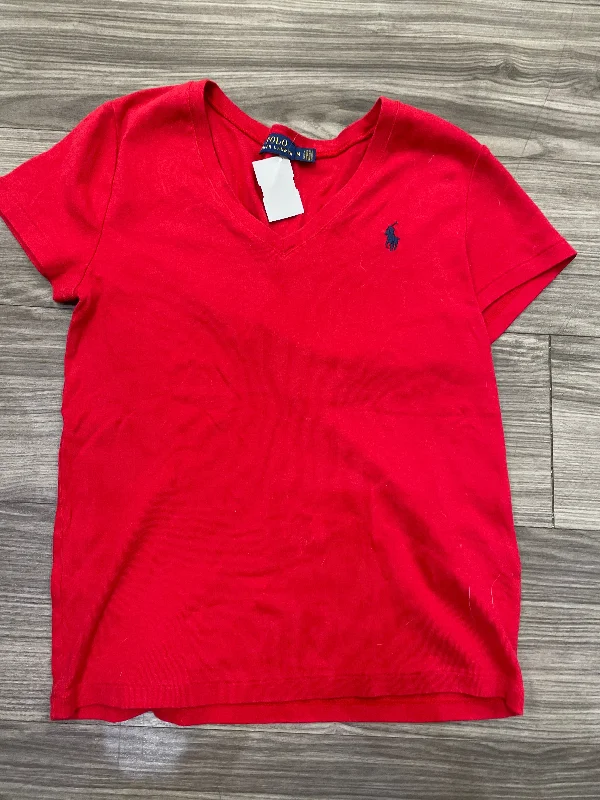 Top Short Sleeve By Polo Ralph Lauren In Red, Size: M Elegant Men's Cashmere