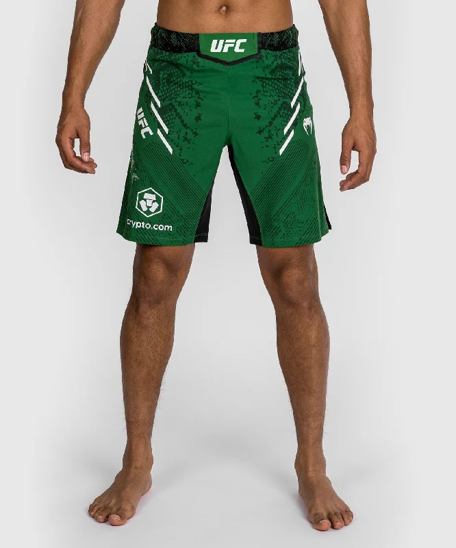 UFC Adrenaline by Venum Authentic Fight Night Men's Fight Short - Long Fit - Green Bohemian Men's Free