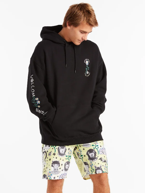 Volcom Men's Surf Vitals Ozzy Wrong Hoodie - Black Streetwear Style