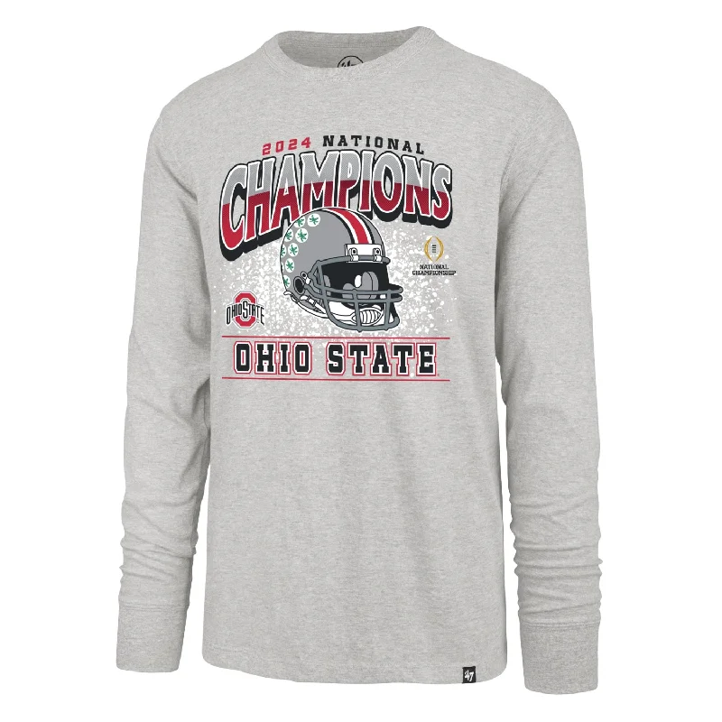 Ohio State Buckeyes 47 Brand National Champions Helmet Splatter T-Shirt Youthful Men's Pop