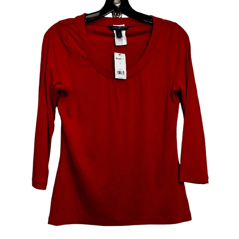 Top Long Sleeve By Banana Republic O In Red, Size: S Practical Men's Quick