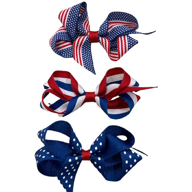 3" Patriotic Print Bows Earthy Men's Hemp