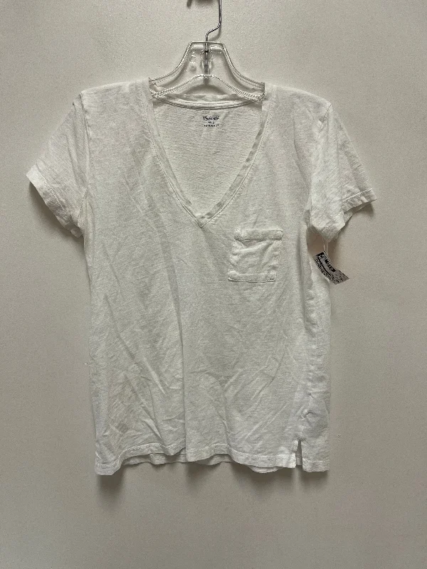 Top Short Sleeve Basic By Madewell In White, Size: S Earthy Men's Sustainable 