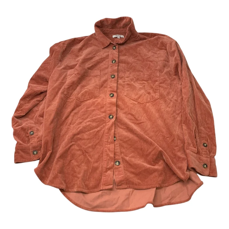 Jacket Shirt By Madewell In Orange, Size: Xl Refined Men's Classic 