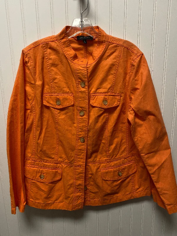 Jacket Denim By Talbots In Orange, Size: Xl Modern Men's Tech