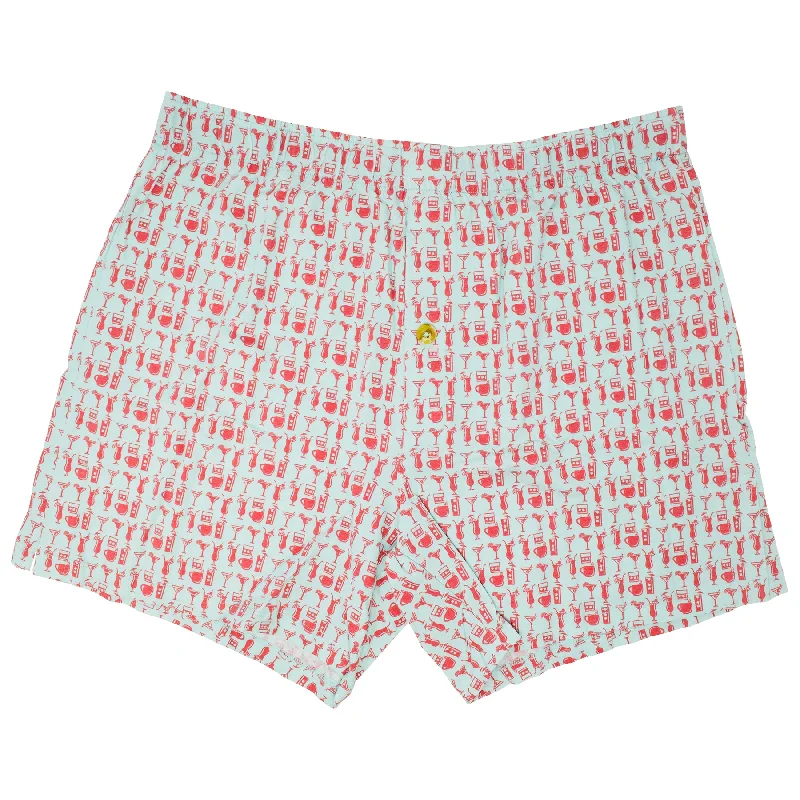 Double Bogey Boxer - Seaglass / Coral Cocktail Youthful Men's Pop