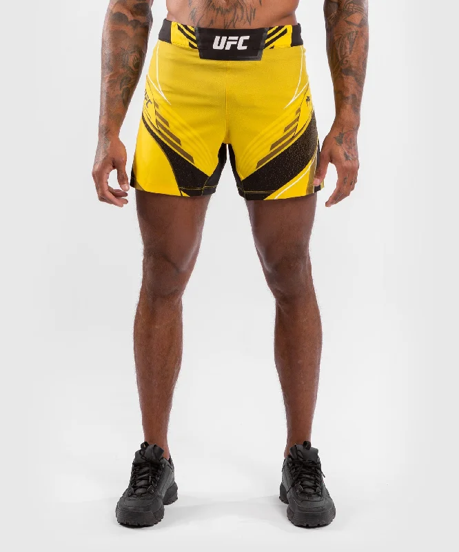 UFC Venum Authentic Fight Night Men's Shorts - Short Fit - Yellow Modern Men's Geometric