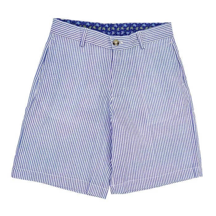 Pete Short - Sailor Blue Stripe Seersucker Luxurious Men's High