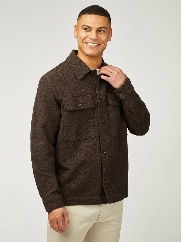 Cotton Jacket - Cocoa Monochromatic Office Style