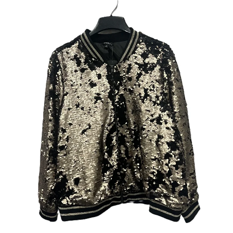 Jacket Other By Torrid In Black & Gold, Size: 4x Gym