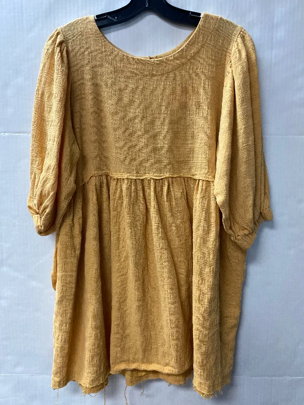 Tunic 3/4 Sleeve By Umgee In Yellow, Size: L Streetwear Style