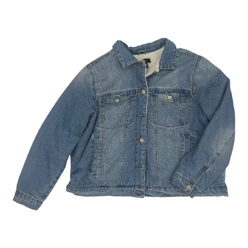 Jacket Denim By Forever 21 In Blue Denim, Size:3X Lumberjack