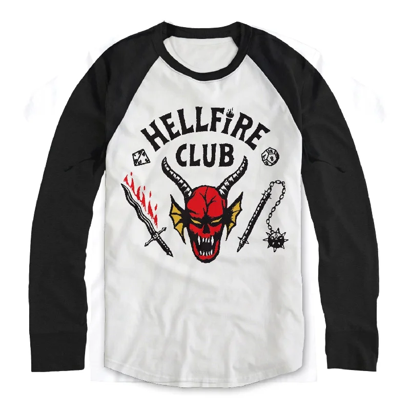 Netflix Stranger Things Hellfire Club Crest Baseball Shirt Gym