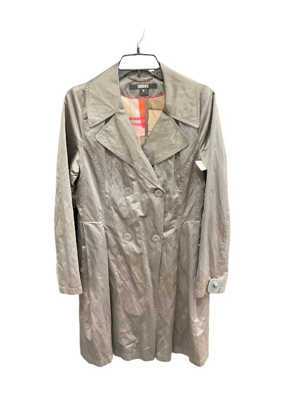 Coat Raincoat By Dkny In Grey, Size: M Dapper Men's 1920S