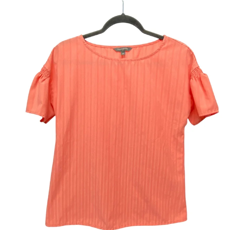 Top Short Sleeve By Banana Republic In Orange, Size: Xs Cclassic Men's Tweed