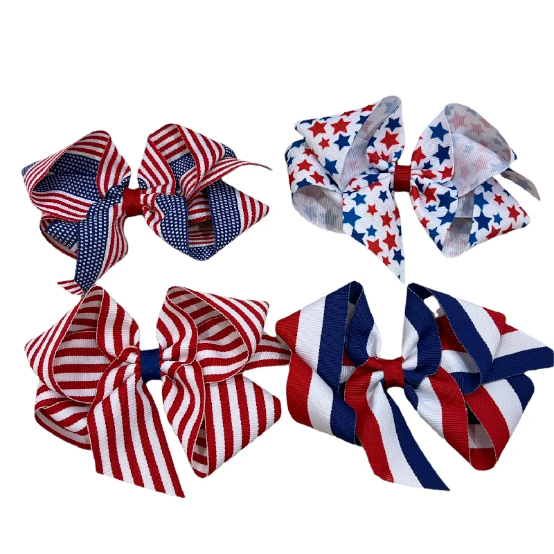 5" Patriotic Print Bows Hip Men's Retro