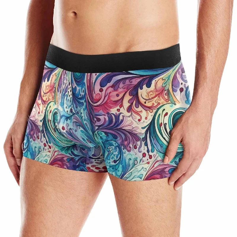 Rainbow Paisley AUS Men's Boxer Briefs (Made In AUS) Confident Men's Power