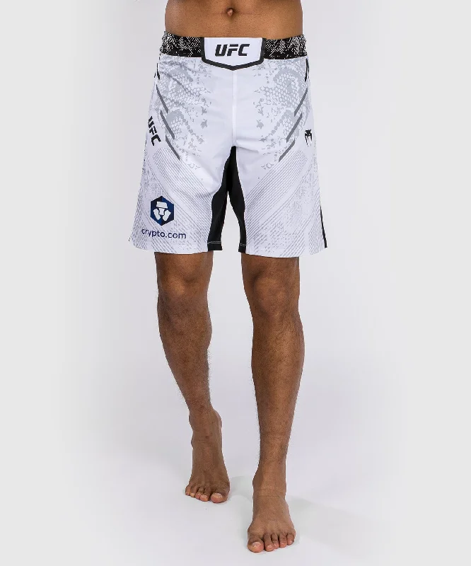 UFC Adrenaline by Venum Authentic Fight Night Men's Fight Short - Long Fit - White Elegant Men's Cashmere