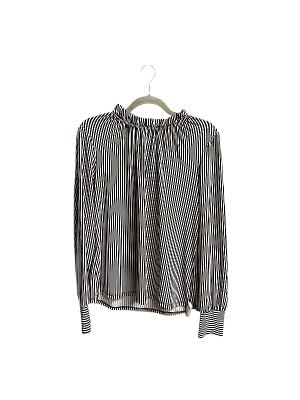 Top Long Sleeve By Adrianna Papell In Striped Pattern, Size: M Confident Men's High