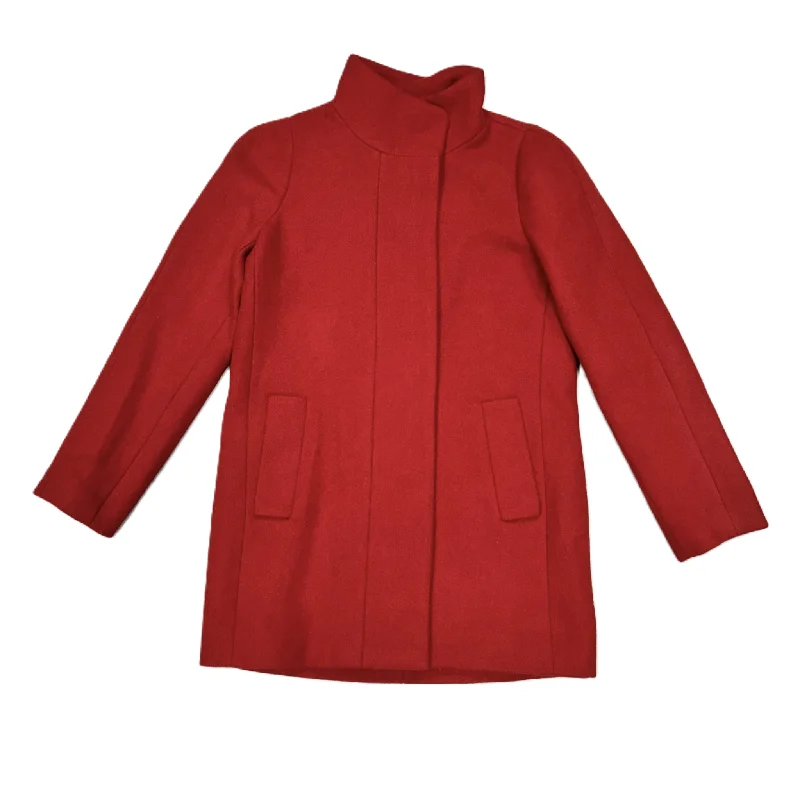 Coat Peacoat By J. Crew In Red, Size: Xs Elegant Men's Cashmere