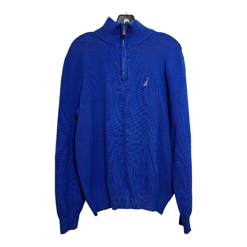 Sweater By Nautica In Blue, Size: S Monochromatic Office Style