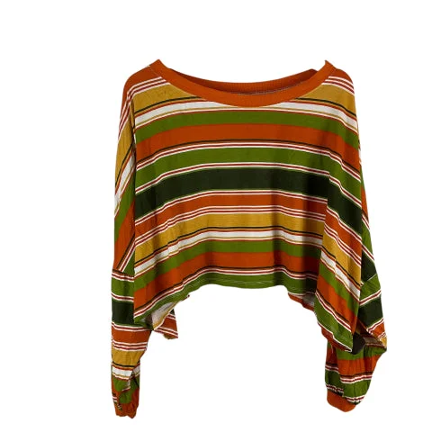 Top Long Sleeve By Its Us In Striped Pattern, Size: 3x Adventure