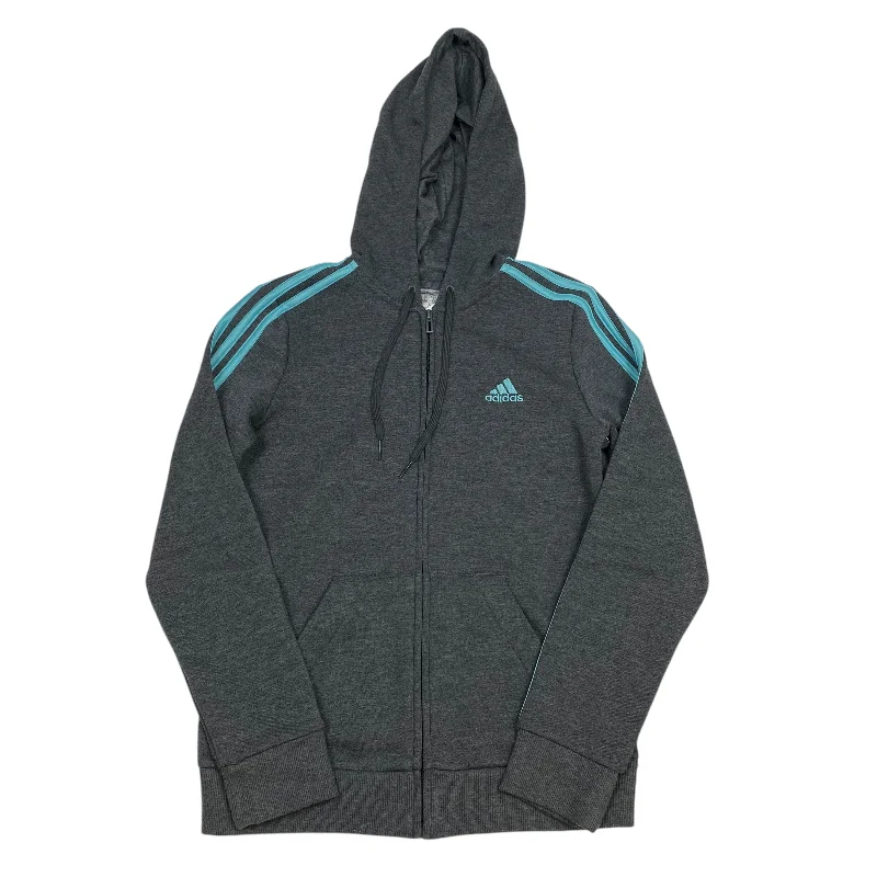 Athletic Jacket By Adidas In Grey, Size: S Organic