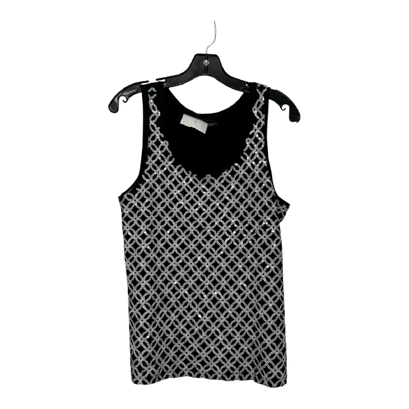 Top Sleeveless By Charter Club O In Black White, Size: L Sophisticated Men's 