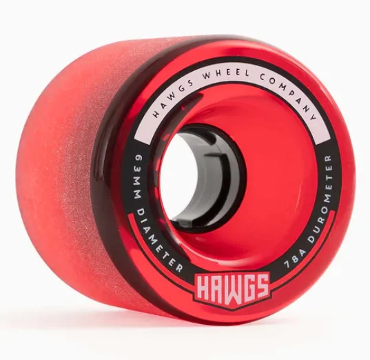 Hawgs Fatty 63mm Wheels Clear Red Practical Men's Multi