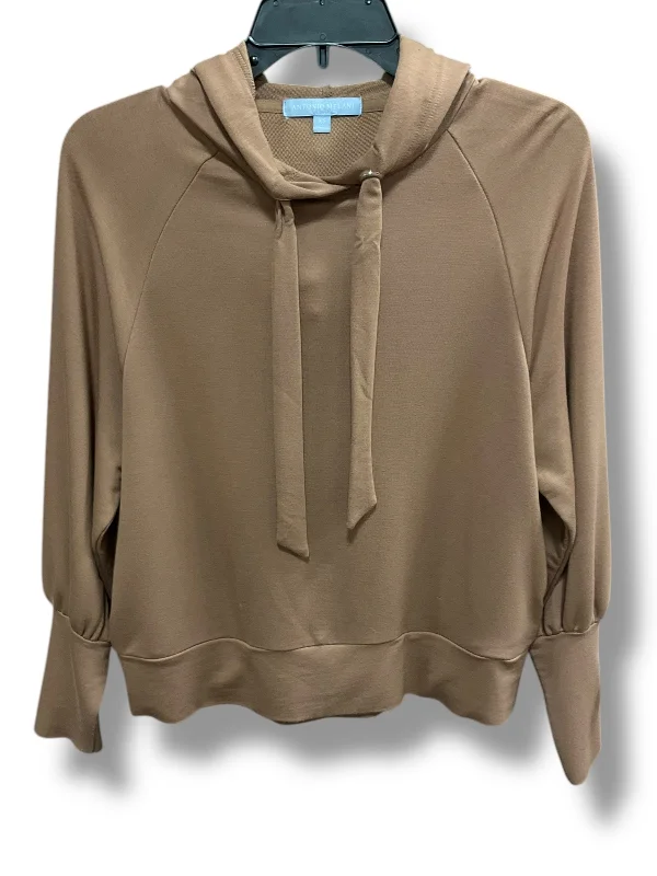 Athletic Top Long Sleeve Hoodie By Antonio Melani In Tan, Size: Xs Luxurious Men's High