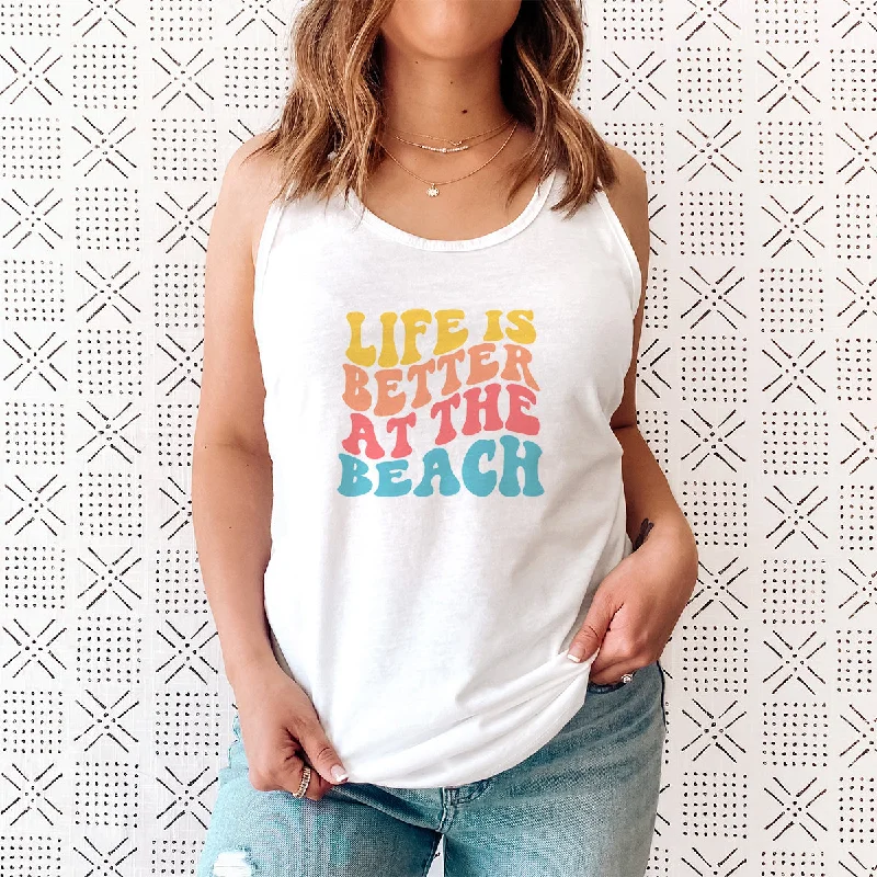 Life Is Better At The Beach Sleeveless Tank Refined Men's Hand