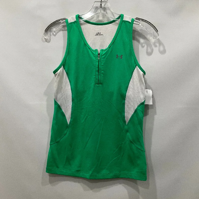 Green & White Athletic Tank Top Under Armour, Size M Earthy Men's Sustainable 