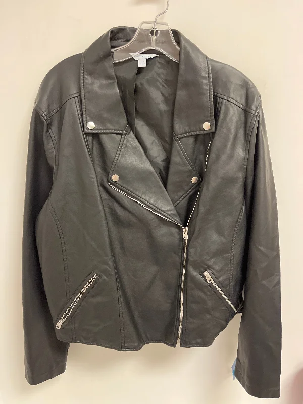 Jacket Moto By Boutique + In Black, Size: 2x Elegant Men's Cashmere