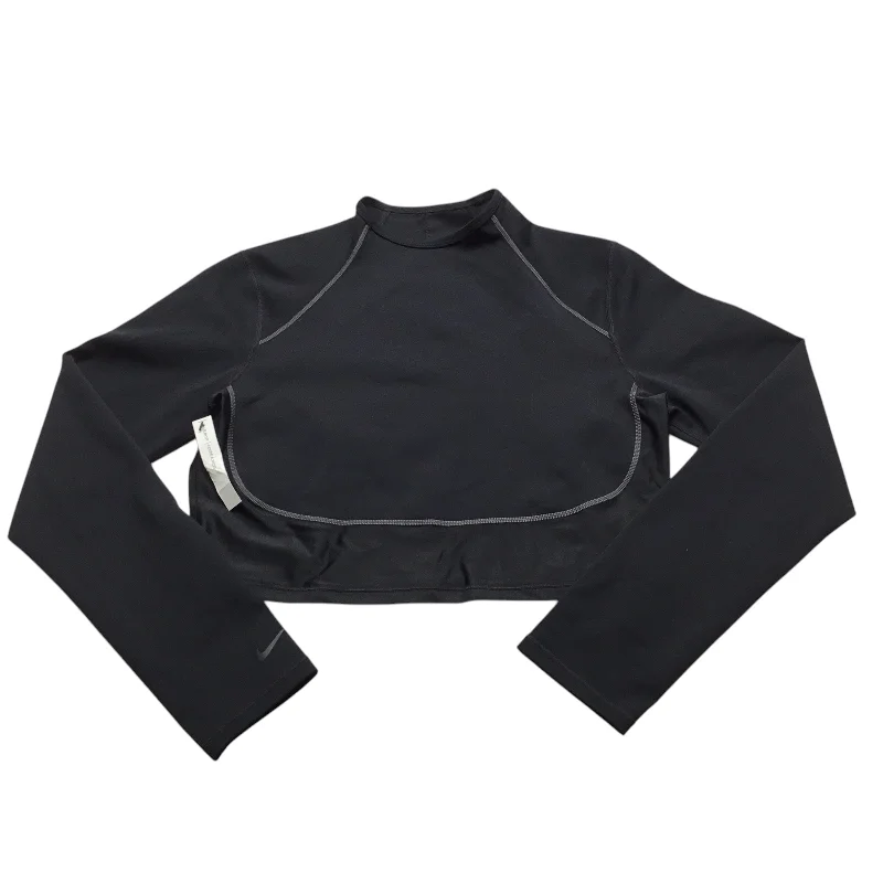 Athletic Top Long Sleeve Crewneck By Nike Apparel In Black, Size: L Sporty Men's Tennis