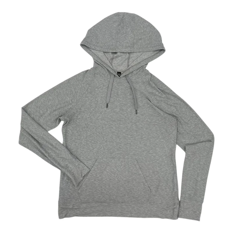 Athletic Top Ls Hoodie By Kyodan In Grey, Size:L Practical Men's Quick