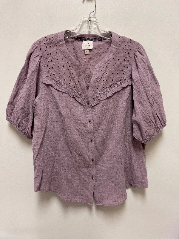 Top Short Sleeve By Knox Rose In Purple, Size: L Masculine Men's Thick