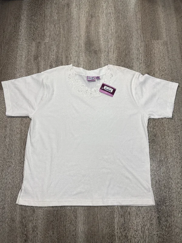 Top Short Sleeve By Premier International In White, Size: 3x Confident Men's Power