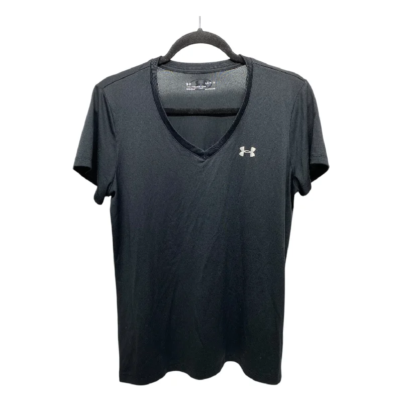 Athletic Top Short Sleeve By Under Armour In Black, Size: L Stylish Men's Neon