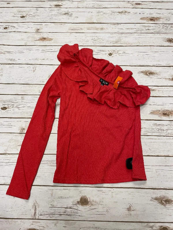 Top Long Sleeve By J. Crew In Red, Size: M Cool Men's Distressed