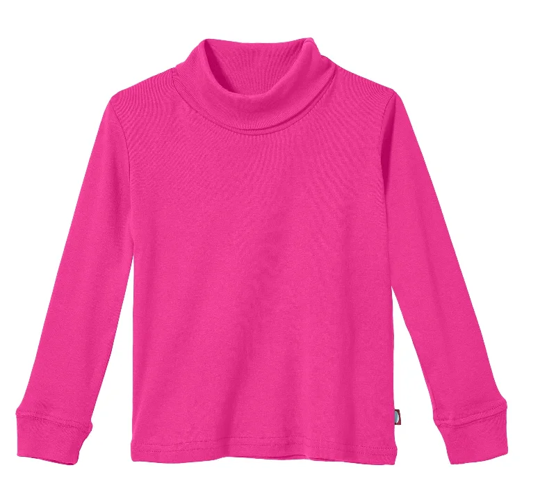 Boys and Girls Soft Cotton Turtleneck  | Hot Pink Sophisticated Men's 